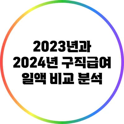 2023년과 2024년 구직급여 일액 비교 분석