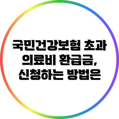 국민건강보험 초과 의료비 환급금, 신청하는 방법은?