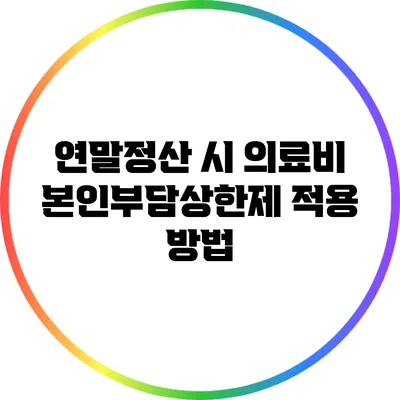 연말정산 시 의료비 본인부담상한제 적용 방법