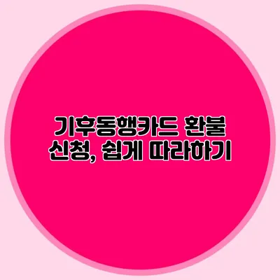기후동행카드 환불 신청, 쉽게 따라하기